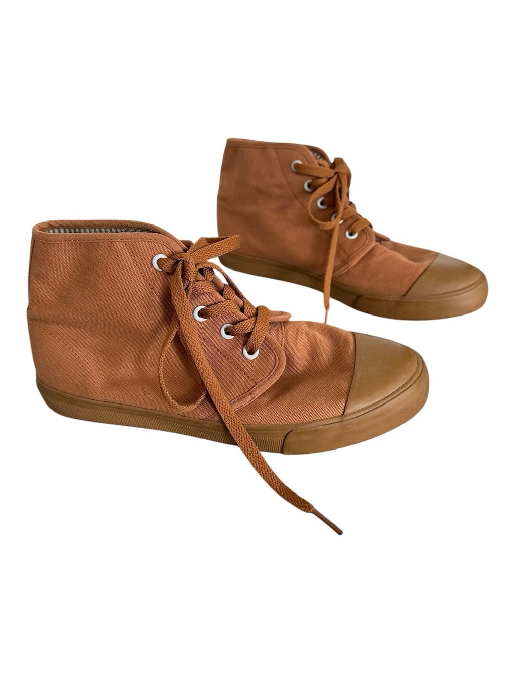 Bangs Brown High Top Canvas Sneakers Brown Women's Size 8 Boho Casual